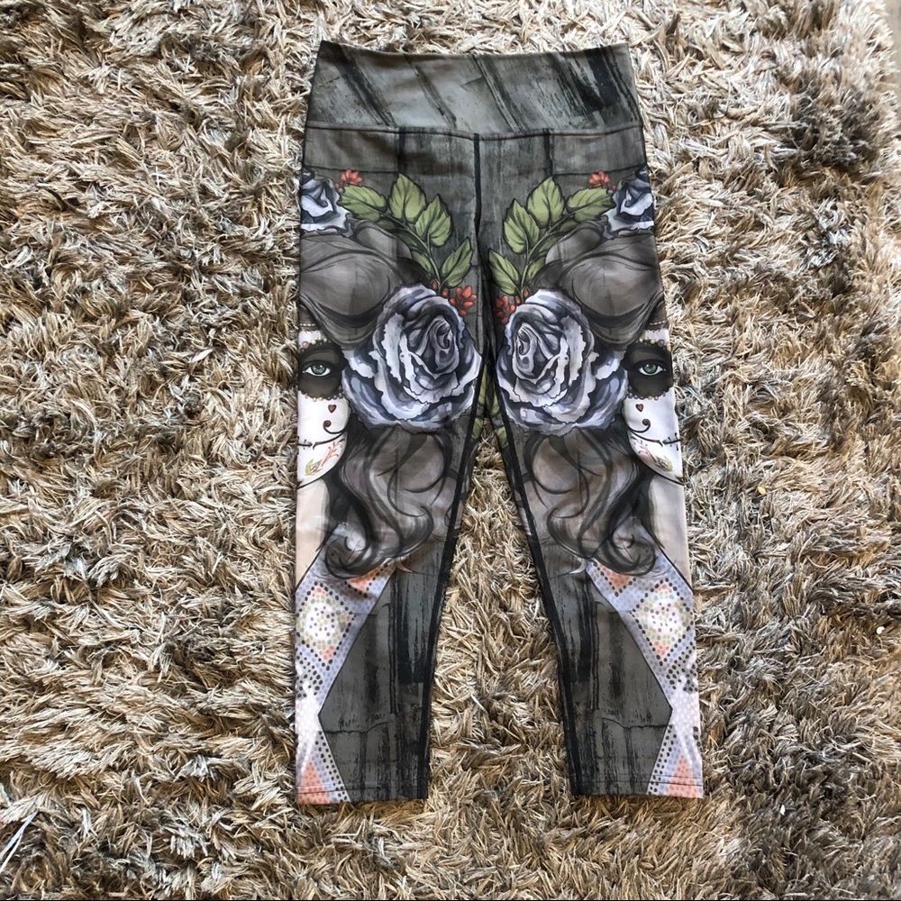 Eaglerock Werkshop day of the dead capri leggings